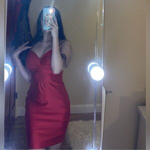 Red Spaghetti Strap Dress